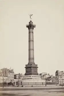 Column of July, Paris, between 1860 and 1870. Creator: Edouard Baldus
