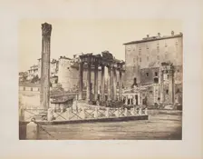 Column of Phocas and Temples in the Forum, between 1811 and 1872. Creator: Robert MacPherson