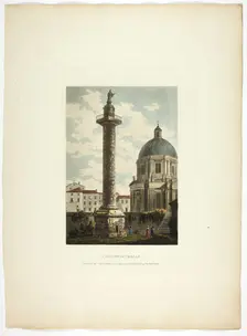 Column of Trajan, plate twenty-one from Ruins of Rome, published May 1st, 1798. Creator: Matthew Dubourg