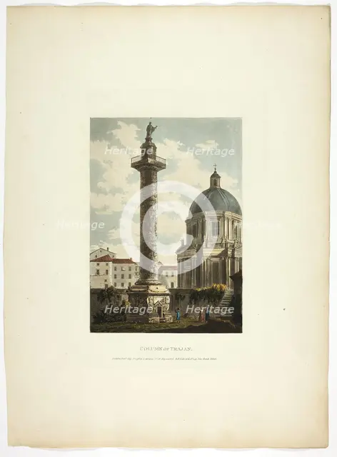 Column of Trajan, plate twenty-one from Ruins of Rome, published May 1st, 1798. Creator: Matthew Dubourg.