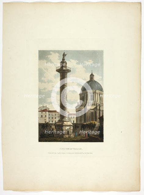 Column of Trajan, plate twenty-one from Ruins of Rome, published May 1st, 1798. Creator: Matthew Dubourg.