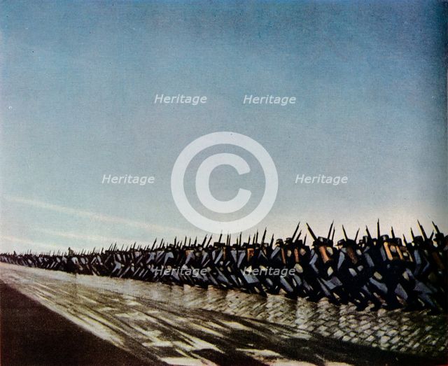 'Column on the March', 1915. (1943).  Creator: CRW Nevinson.