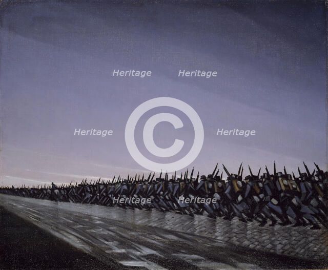 Column on the March, 1915. Creator: CRW Nevinson.