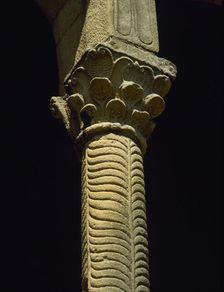 Column, Church of St Mary at Mount Naranco, Oviedo, Spain, 2000. Creator: LTL