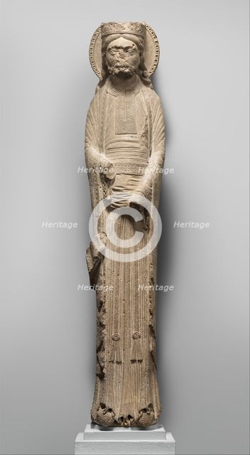Column Statue of a King, French, ca. 1150-60. Creator: Unknown.