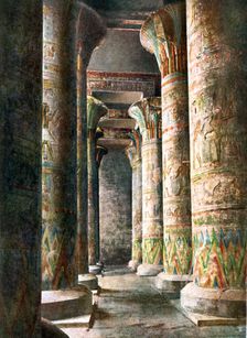 Columns, Temple of Horus, Edfu, Egypt, 20th Century