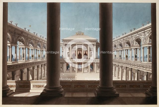 Columns enclosing a courtyard, c1780-1800. Creator: Giorgio Fuentes.