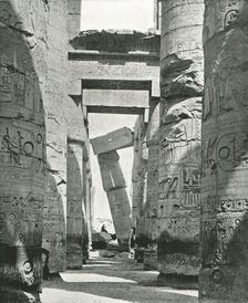Columns of the Hypostyle Hall, Karnak, Egypt, 1895. Creator: W & S Ltd