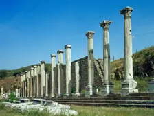 Columns of the North portic, Pergamon, Anatolia, Turkey, 1999. Creator: Unknown
