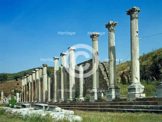 Columns of the North portic, Pergamon, Anatolia, Turkey, 1999. Creator: Unknown.