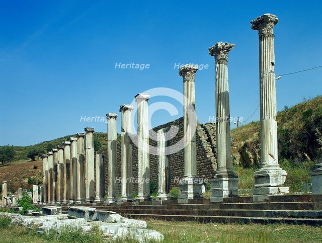 Columns of the North portic, Pergamon, Anatolia, Turkey, 1999. Creator: Unknown.