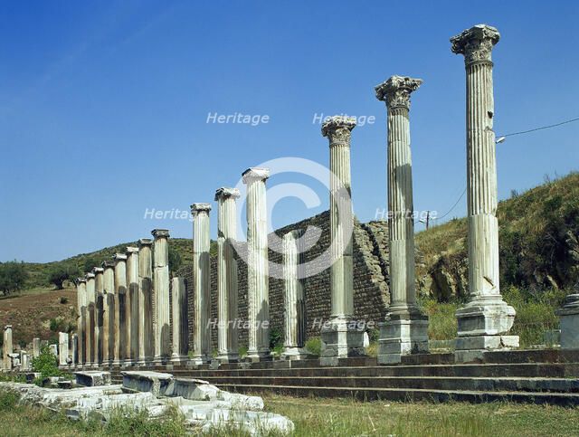 Columns of the North portic, Pergamon, Anatolia, Turkey, 1999. Creator: Unknown.