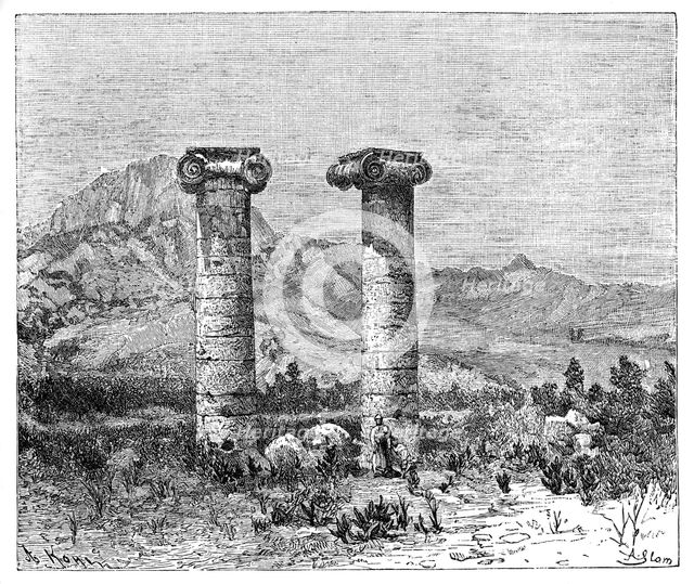 Columns of the Temple of Cybele, Sardes (Sardis), Turkey, 1895. Artist: Unknown