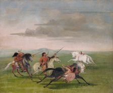Comanche Feats of Horsemanship, 1834-1835. Creator: George Catlin