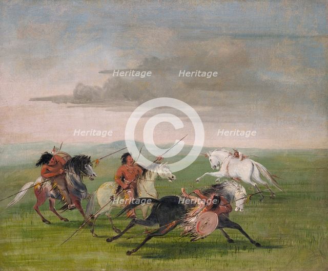 Comanche Feats of Horsemanship, 1834-1835. Creator: George Catlin.