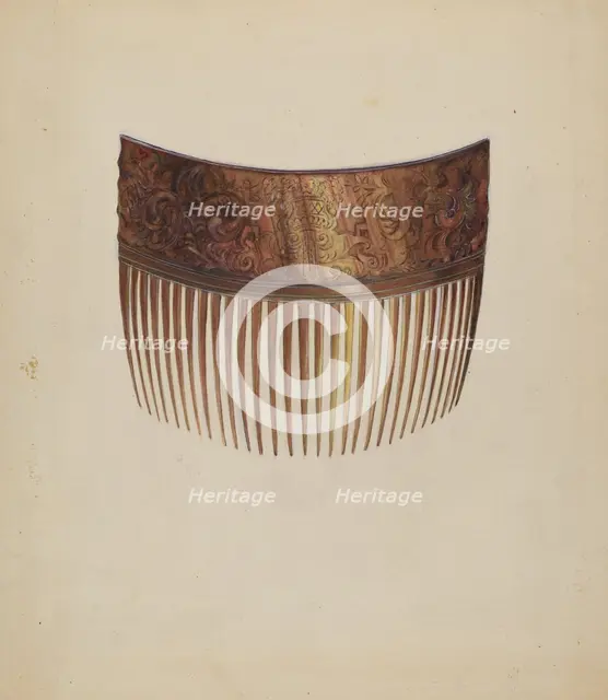 Comb, 1935/1942. Creator: Sylvia DeZon.
