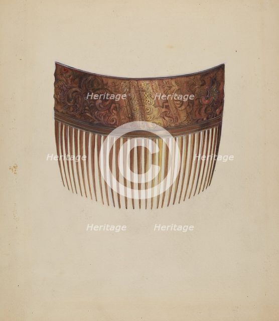 Comb, 1935/1942. Creator: Sylvia DeZon.