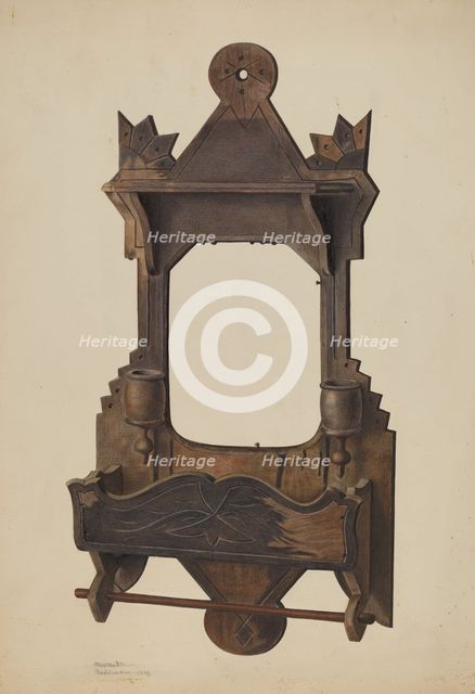 Comb Wall Case, 1938. Creator: Alexander Anderson.