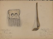 Comb and Back Scratcher, 1935. Creator: George B. Wally