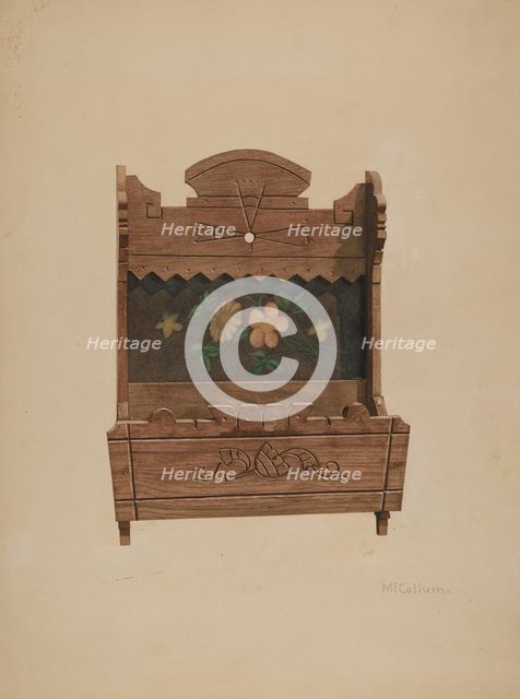 Comb and Brush Case, c. 1940. Creator: J. Herman McCollum.