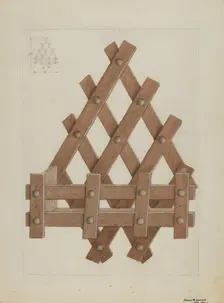 Comb and Brush Rack, c. 1936. Creator: James M. Lawson