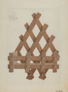 Comb and Brush Rack, c. 1936. Creator: James M. Lawson