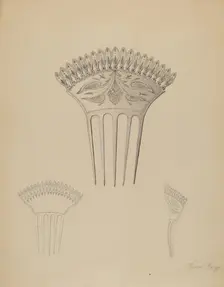 Comb, c. 1936. Creator: Vincent Burzy