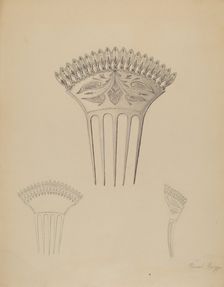 Comb, c. 1936. Creator: Vincent Burzy