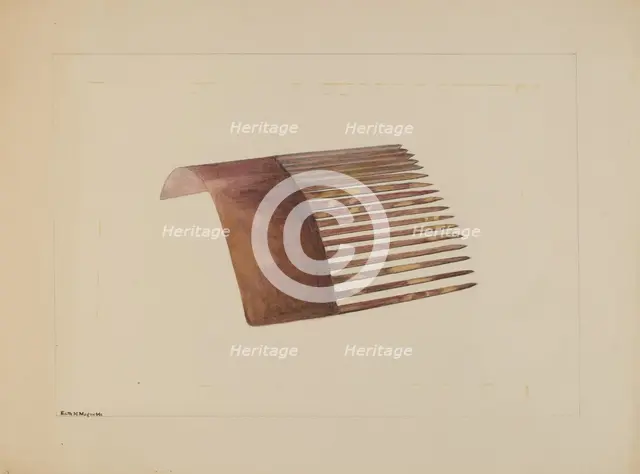 Comb, c. 1936. Creator: Edith Magnette.