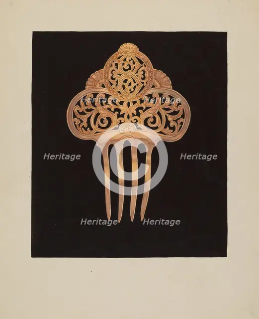 Comb, c. 1936. Creator: Harry Jennings.