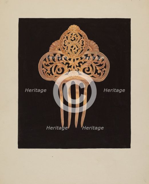 Comb, c. 1936. Creator: Harry Jennings.