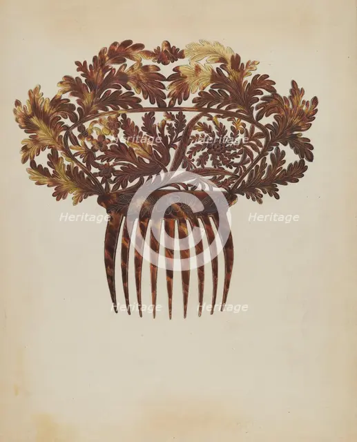 Comb, c. 1937. Creator: Jessie M. Benge.