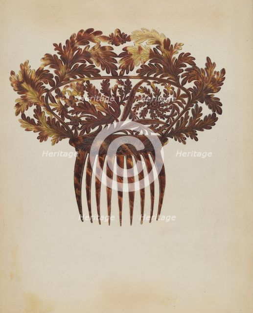 Comb, c. 1937. Creator: Jessie M. Benge.