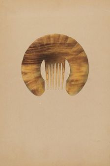 Comb, c. 1937. Creator: John H. Tercuzzi
