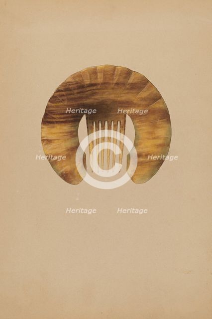 Comb, c. 1937. Creator: John H. Tercuzzi.