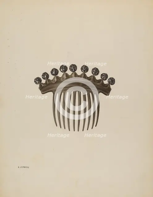 Comb, c. 1939. Creator: Gertrude Lemberg.