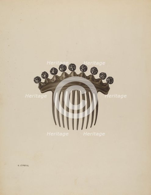 Comb, c. 1939. Creator: Gertrude Lemberg.