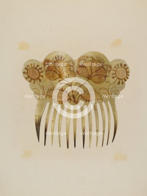 Comb, c. 1939. Creator: Hester Duany.