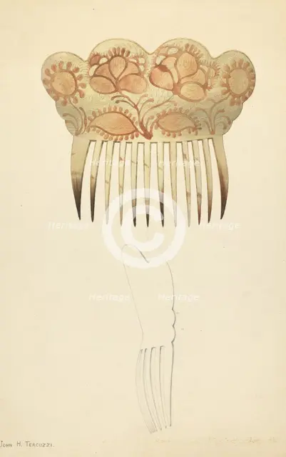 Comb, c. 1939. Creator: John H. Tercuzzi.