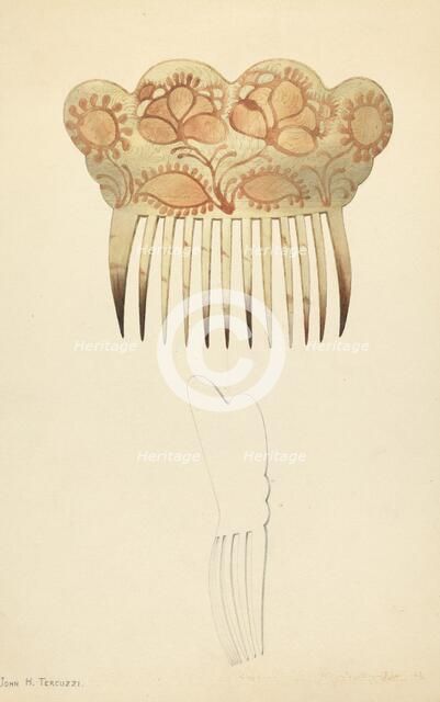 Comb, c. 1939. Creator: John H. Tercuzzi.