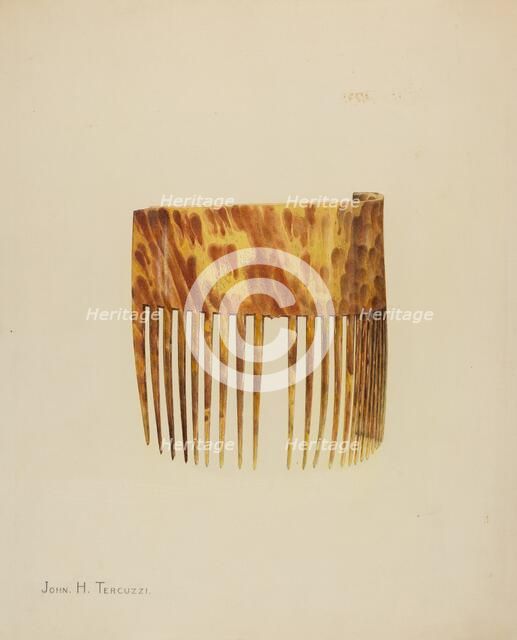 Comb, c. 1939. Creator: John H. Tercuzzi.
