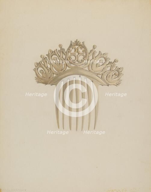 Comb, c. 1939. Creators: Daniel Marshack, Gertrude Lemberg.