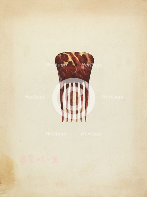 Comb, c. 1940. Creator: Isidore Steinberg.