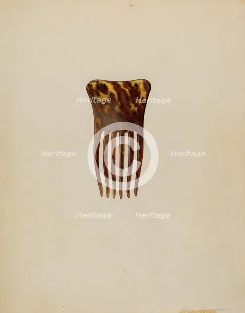Comb, c. 1940. Creator: Irene Lawson.