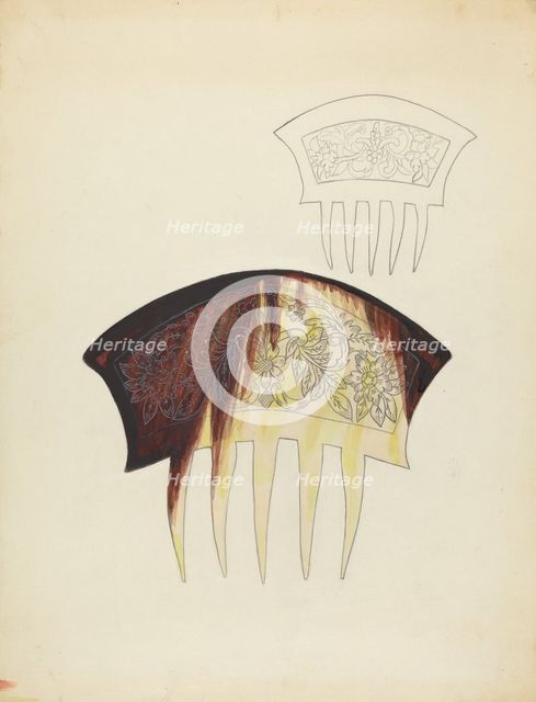 Comb, c. 1940. Creator: Margaret Concha.