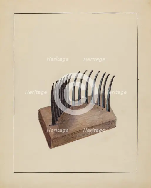 Comb (For Agricultural Use), c. 1935. Creator: Charlotte Winter.
