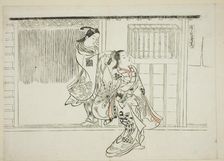 Comb Rashomon (Sashigushi Rashomon), no. 3 from a series of 12 prints depicting..., c1716-35. Creator: Okumura Masanobu