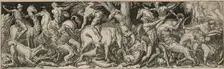 Combat of Men and Animals, 1550/1572. Creator: Etienne Delaune