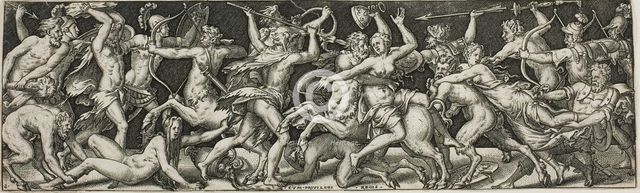 Combat of Centaurs and Lapiths, 1550/1572. Creator: Etienne Delaune.