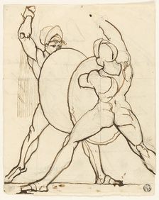 Combat of Two Greeks, c. 1805. Creator: Henry Fuseli